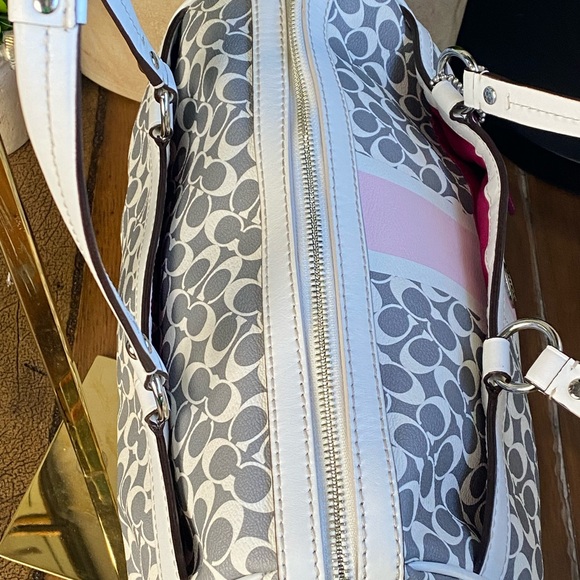 Coach Chelsea Heritage Signature Stripe Boston/Doctor Satchel Bag - Picture 6 of 16